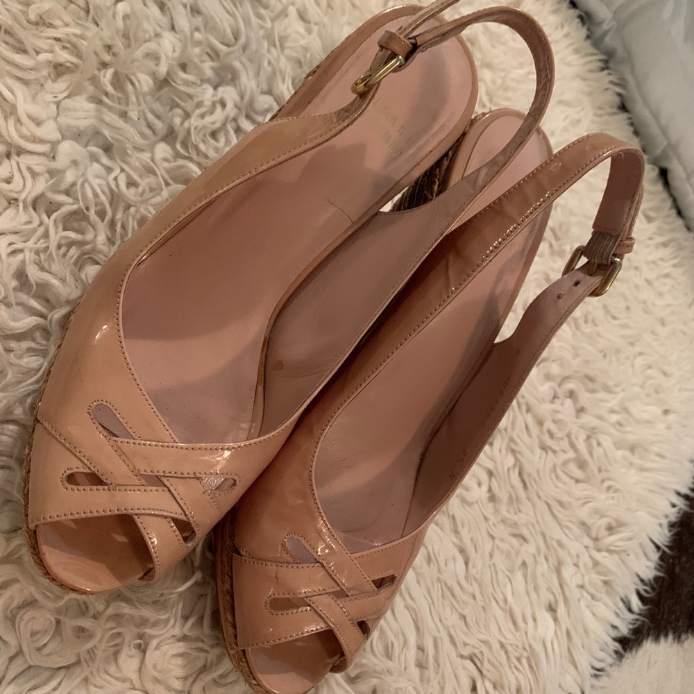 Stuart Weitzman Espadrille Platform Wedge, Size 8 - image 3